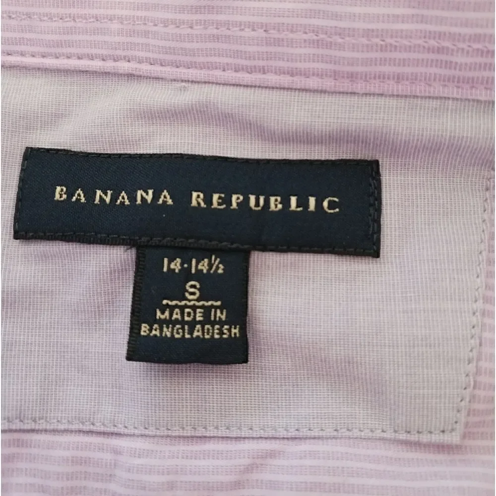Mens Banana Republic Button Down Shirt Cotton Striped